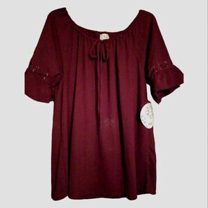 Naif Short Sleeve Blouse Size 1X